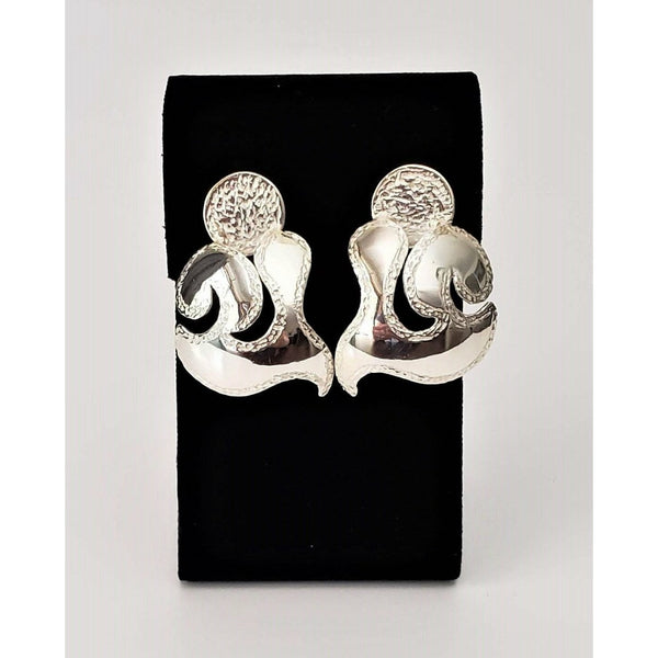 High polish Sterling Silver Earrings