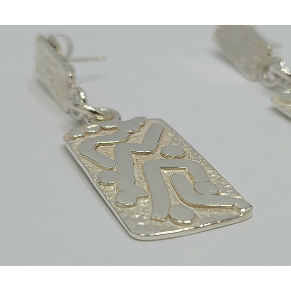 Maze Sterling Silver Earrings